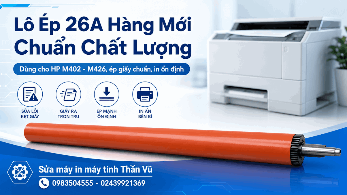 Lô ép 26A chuẩn chất lượng, chịu nhiệt tốt và ép giấy ổn định.